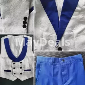 Formal Boy's 3-Piece Suit Set (Jacket+Vest+Pants) Paisley Slim Fit Classy Kids Tuxedo Toddler Dress wear Wedding