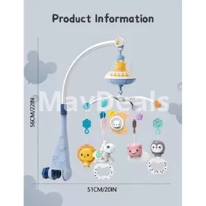 Baby Crib Mobile with Lights Music Projection for Infants 0-6 Months