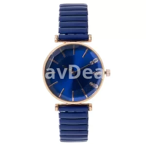 Blue Simple Crystal Ladies Quartz Watch Casual Stainless