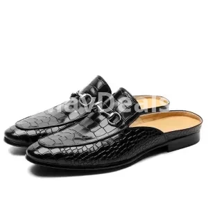 Men Leather Loafers Male Casual Split Leather Shoes Slippers Summer Shoes