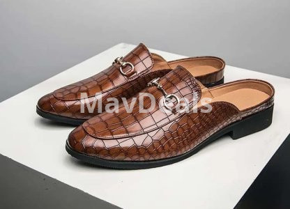 Men Leather Loafers Male Casual Split Leather Shoes Slippers Summer Shoes