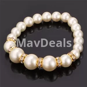 Elegant Simulated Pearl Necklace Earrings Bracelet Long Necklace Women Bridal Wedding