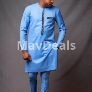 Dashiki Men Wedding Suit Printed Tops Pants Kaftan Suits Casual African Sets