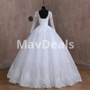 Plus Size Beading Laceup  Wedding Gown