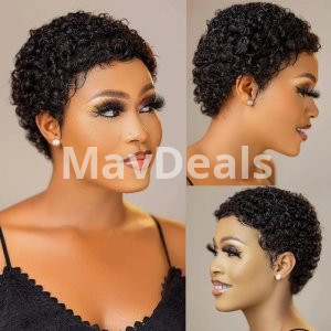 Short Kinky Curly Human Wig