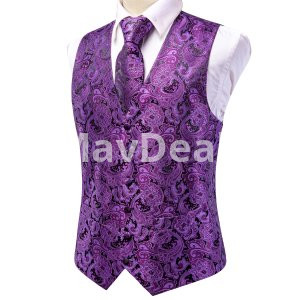 Purple Men waistcoat, Suit Vest