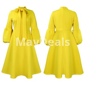 Women  Dresses  Collar  Full Sleeve