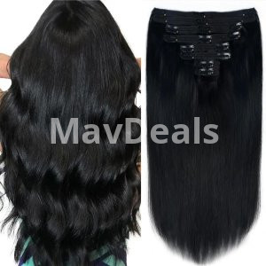 Brazilian Straight Clip Human Extension 18 Clips