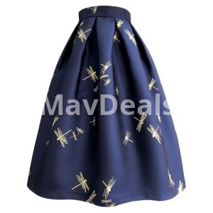 Spring Summer  Pocket Puffy Women Skirt