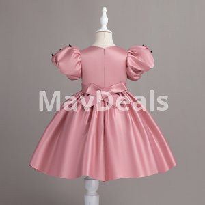 Girls puff sleeves party dresses