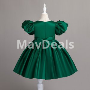 Girls puff sleeves party dresses