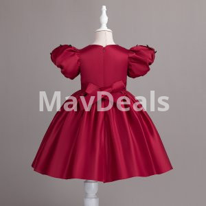 Girls puff sleeves party dresses