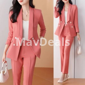 2 Piece Women  Blazer And Pant For Formal Outfit