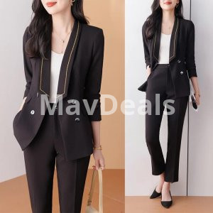 2 Piece Women Blazer And Pant For Formal Outfit