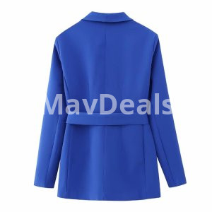 2 Piece V- Neck  Belt High Wast  Women  Blazer And Pant