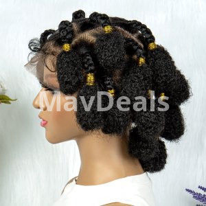 Synthetic Full Lace Bantu Knot Braided Wig