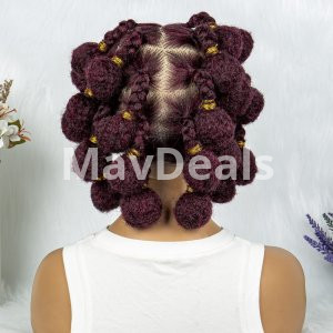 Synthetic Full Lace Bantu Knot Braided Wig