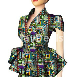 Plus Size Short Sleeve V-Neck African Print Casual Suit For Women