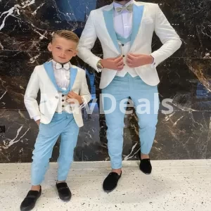 Groom Wedding Suit Tuxedos Slim Fit Prom Suit Full 3 Pieces Jacket+Vest+Pants