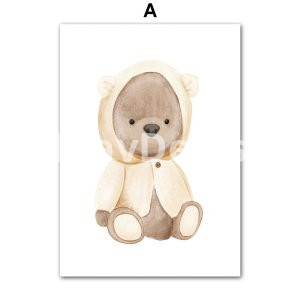 Elephant Butterfly Rainbow Wall Art Canvas Painting