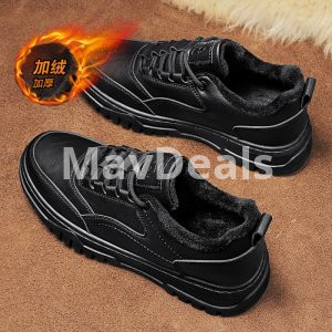 Thickened Warm Leisure Leather Shoes