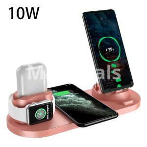 Watch 6 In 1  Wireless Fast Charging For Phone Pad