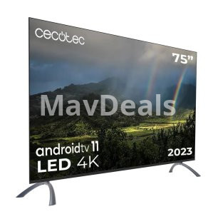 CECOTEC TV QLED V2 Series VQU20075S 75" QLED TV with 4K UHD resolution, Android TV