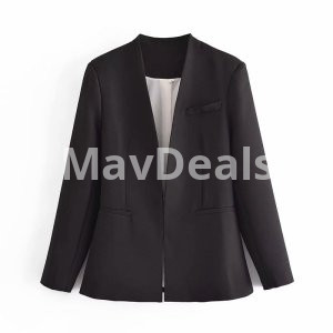 Elegant Women Blazers & High Waisted Pencil Pants  2 pcs Set