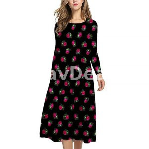 Women Prink long sleeve Dress