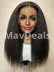 Kindky Straight Human Hair wig Lace Front 13*4 HD Transparent Lace Front Wig For women