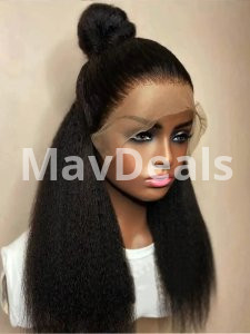 Kindky Straight Human Hair wig Lace Front 13*4 HD Transparent Lace Front Wig For women