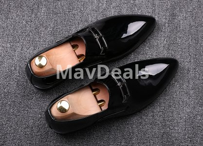 Men Leather  pointed Toe  Loafers Shoes