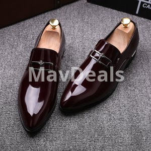 Men Leather  pointed Toe  Loafers Shoes