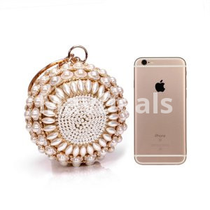 Beaded Diamond Women Chain Shoulder Handbag For party