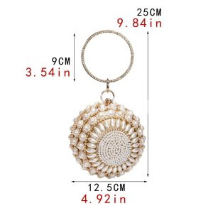 Beaded Diamond Women Chain Shoulder Handbag For party