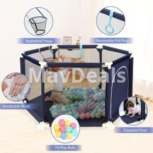 Large Baby Playpen Kids Toddlers Infant Activity Center Saftety Play Fence Yard