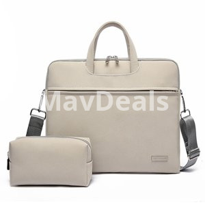 PU Leather Laptop Bag Notebook Carrying Case Briefcase For Macbook Air 13.3 14 15.6 Inch Men Handbags Shoulder Mouse Bag