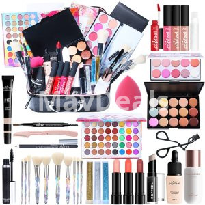 Women Makeup Sets Lipstick Eyebrow Concealer Powder Brush Complete Makeup Kit