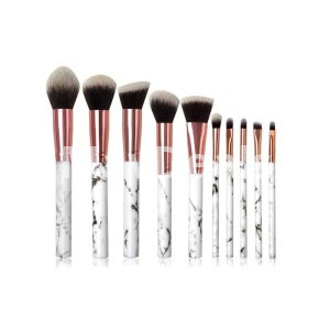 Set 10 Pieces Powder Brush Cosmetic Brush Set Makeup Tools