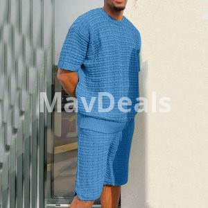 Men's Summer Suit Fashion Loose Men 2 Pieces Outfit