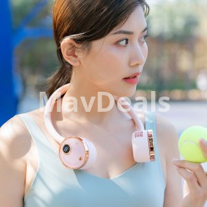 USB Portable Digital Display Large-capacity Battery Hanging Neck-fan