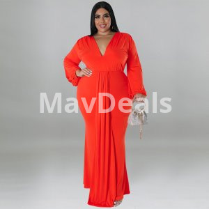 Women's Long Sleeve Pleated Dress