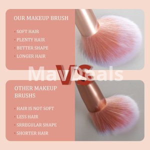 15pcs Makeup Brush with Storage Bucket Sponge Powered Eye Shadow Brush