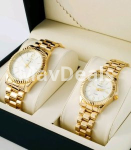 Silver Couple watches Men Women Set One size