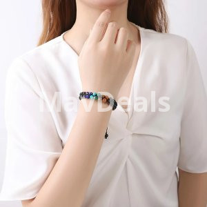 6mm 7 Chakra Stone Bead Yoga Meditation Bracelet