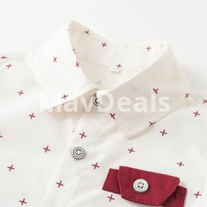 2Pcs Outfit Short Sleeve Print Shirt