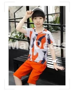 Summer Boys Clothing Set Short Sleeve Shirt + Shorts for Teenagers 4 6 8 10 12 14 Years