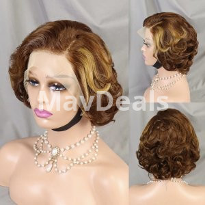 Short Bob 13x4 Transparent Lace Frontal Wig 13x4 Pixie Cut