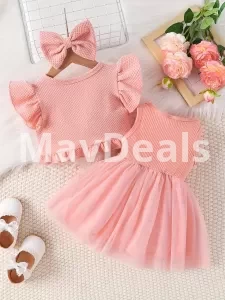 Baby Girl flower Dress Jacket Hair Accessories