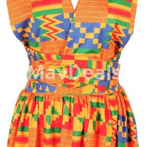 Ankara African Woman Sleeveless Long Dress